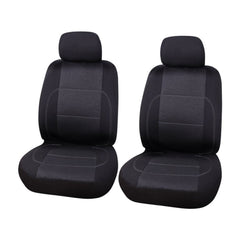 Juego de fundas para asientos delanteros Carpoint Paris, 4 piezas, negro/gris 