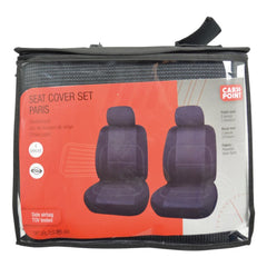 Juego de fundas para asientos delanteros Carpoint Paris, 4 piezas, negro/gris 