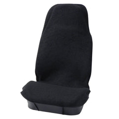 Funda de asiento de rizo, negra 