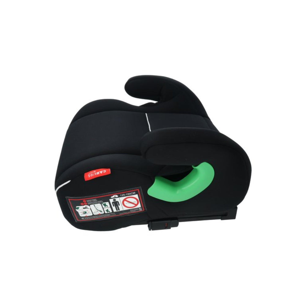 Carkids i-Size Isofix-selepude Alfie 125-150 cm sort/hvid, bæredygtig og sikker selepude til børn