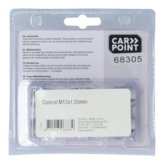 Tuercas antirrobo Carpoint M12x1,25 E bloqueables (asiento cónico) 