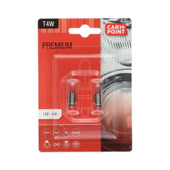 Bombillas premium Carpoint para coche 12V T4W 2 unidades. 