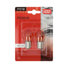 Bombillas Premium Carpoint para coche 12V PY21W, 2 unidades 