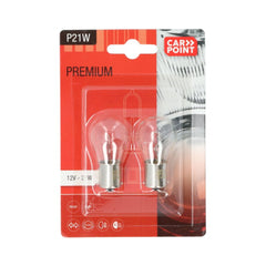 Bombillas premium para coche Carpoint 12V P21W, 2 unidades. 