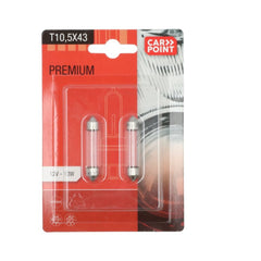 Bombillas Carpoint Premium C10W para coche 12V, 2 unidades. 