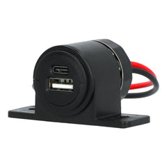 Carpoint enchufe empotrable USB-A + USB-C 12/24V 