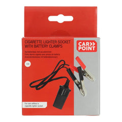 Enchufe para mechero de 12V Carpoint con pinzas de batería 10A 