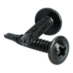 Tornillos autorroscantes Carpoint negros, Ø 4 mm, 25 mm, 100 unidades. 