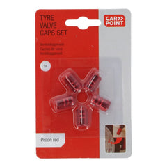 Tapones de válvula Carpoint Piston rojos, 5 unidades. 