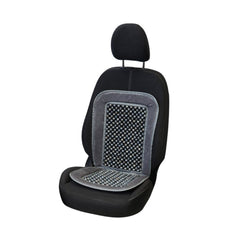 Cojín de asiento Carpoint Deluxe con cuentas de madera, gris 
