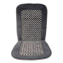 Cojín de asiento Carpoint Deluxe con cuentas de madera, gris 