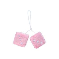 Dados de peluche Carpoint, rosa claro 