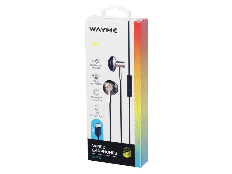 Auriculares USB-C WAYME – In-Ear con micrófono y reducción de ruido 