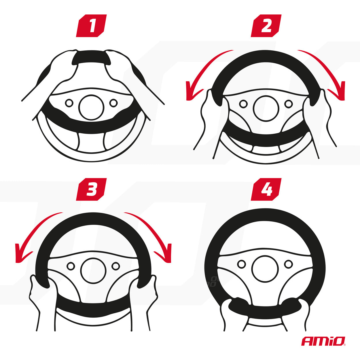 Instalación de la funda para volante en el volante