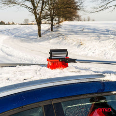 Cepillo telescópico para nieve con rascador de hielo y escobilla de goma – 98–134 cm 