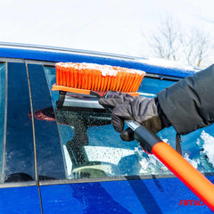 Cepillo telescópico para nieve con rascador de hielo y escobilla de goma – 98–134 cm 