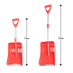 Pala de nieve telescópica para coche – 71–91 cm con hoja de aluminio 