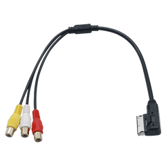 AMI til RCA adapterkabel – 3 x RCA hun (gul, hvid, rød) tilslutning til bilens multimediesystem