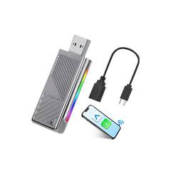 Adaptador inalámbrico CarPlay y Android Auto – dongle USB para CarPlay con cable OEM 