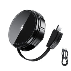 <h2>Soporte magnético para móvil con carga inalámbrica de 15W y cable retráctil</h2> 