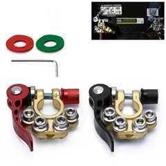Bornes de batería con desconexión rápida – terminales universales para batería de 6V, 12V y 24V (2 uds.) 