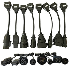 8 stk. Lastbil Diagnosekabler – Adaptere til Delphi DS150E, TCS CDP Pro og WOW Snooper
