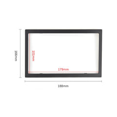 Marco de montaje 2 DIN para radio de coche – Marco universal negro 188 x 166 mm 