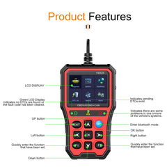 Lector de códigos OBD2 YM529 – escáner de diagnosis con Bluetooth y pantalla a color 