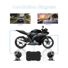 Dashcam para moto 1080P HD – Cámara delantera y trasera con DVR y WiFi 