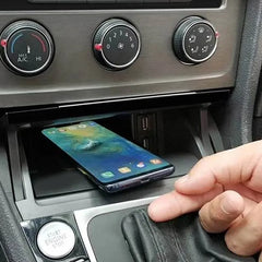 Cargador inalámbrico para móvil Volkswagen Golf 7 MK7 2014-2019 con carga rápida de 10W 
