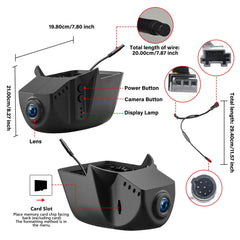 Dashcam 4K oculta para Volkswagen Tiguan 2020-2026 – Plug & Play 