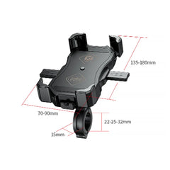 Soporte de móvil para moto con carga inalámbrica de 15W 
