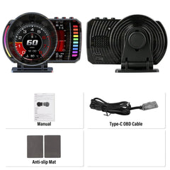 Pantalla Head-Up Display (HUD) de 3.5" para coche – velocímetro digital con OBD2 