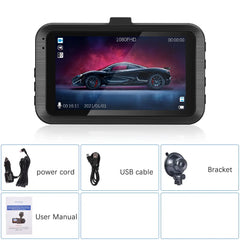 Dashcam Full HD 1080P de 3,0" con cámara dual 