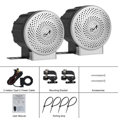 Juego de altavoces para moto IP67 – altavoz Bluetooth 12V resistente al agua con control de mando 