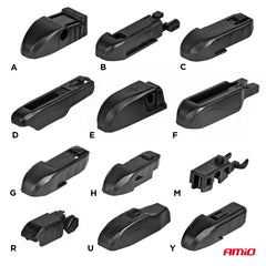 Escobilla limpiaparabrisas plana MultiConnect de 380 mm con 12 adaptadores