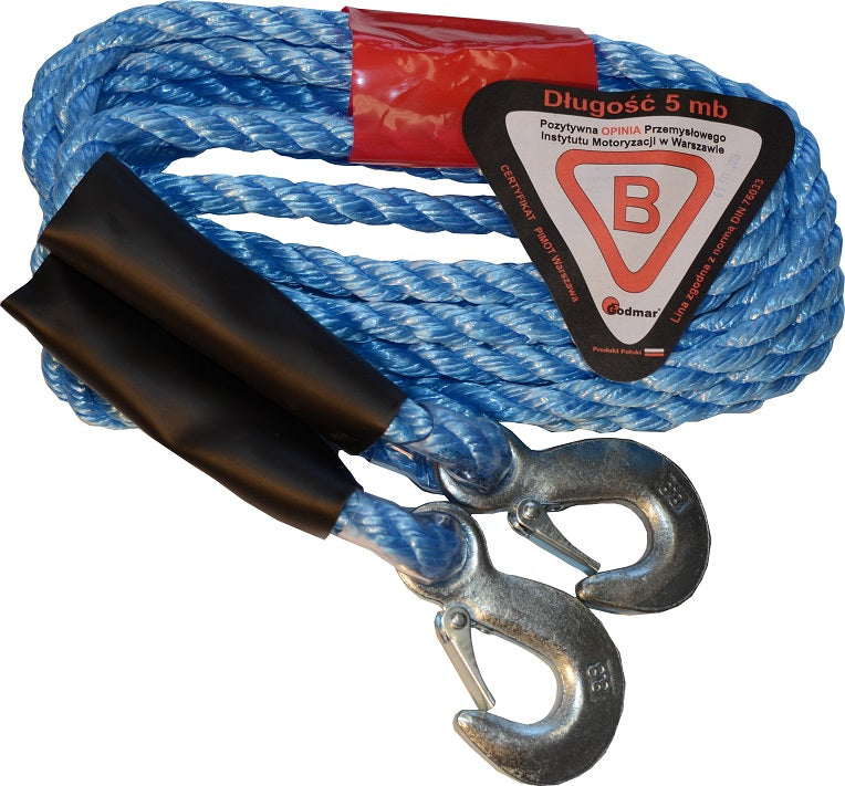 Cable de remolque Titanium con capacidad de 2500 kg y 5 metros de longitud