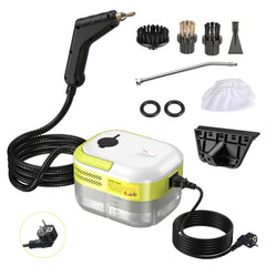 Limpiador a vapor de alta presión 2500W 1200 ml – limpiador a vapor de mano de 105 °C para coche, sofá, ventanas y cocina 