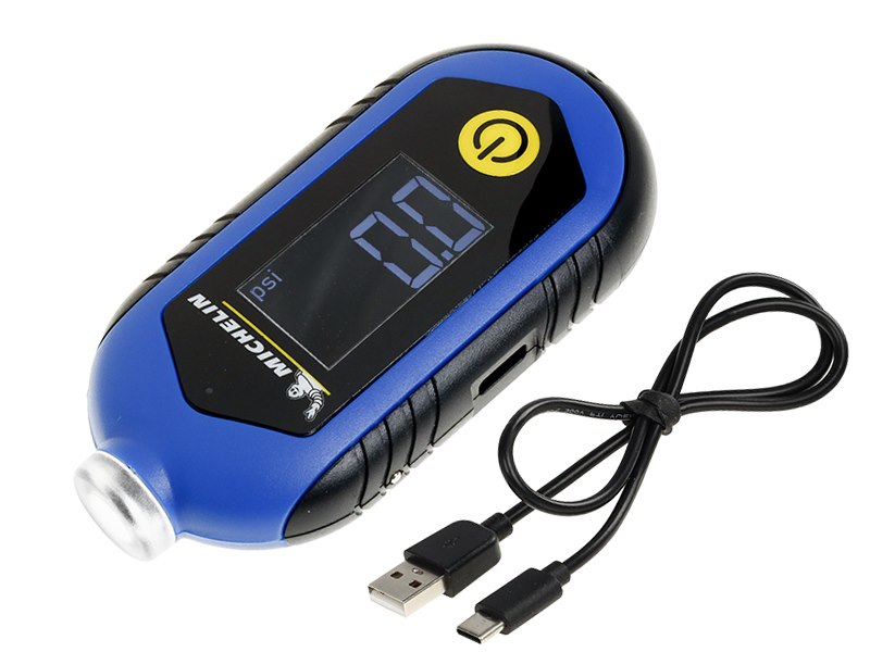 Medidor digital de presión de neumáticos hasta 10,3 bar con medidor de profundidad del dibujo y linterna LED
