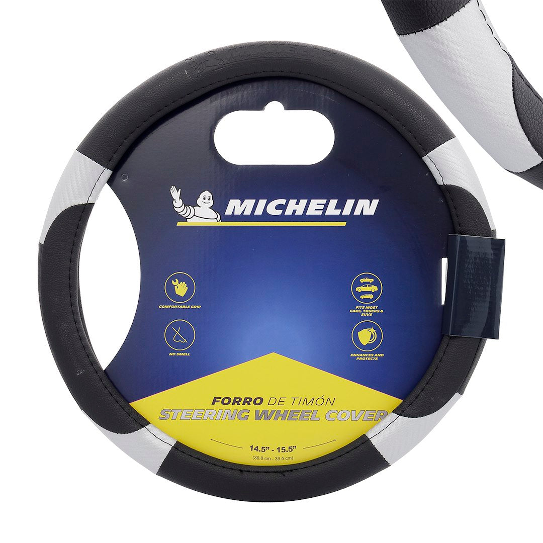 Funda para volante M 36,8-39,4 cm en negro y gris
