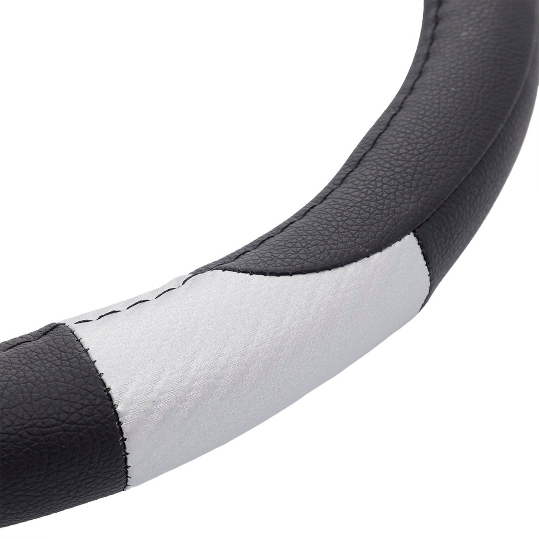 Funda para volante en negro y gris, tamaño M