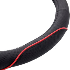 Funda para volante de 36,8-39,4 cm en negro/rojo