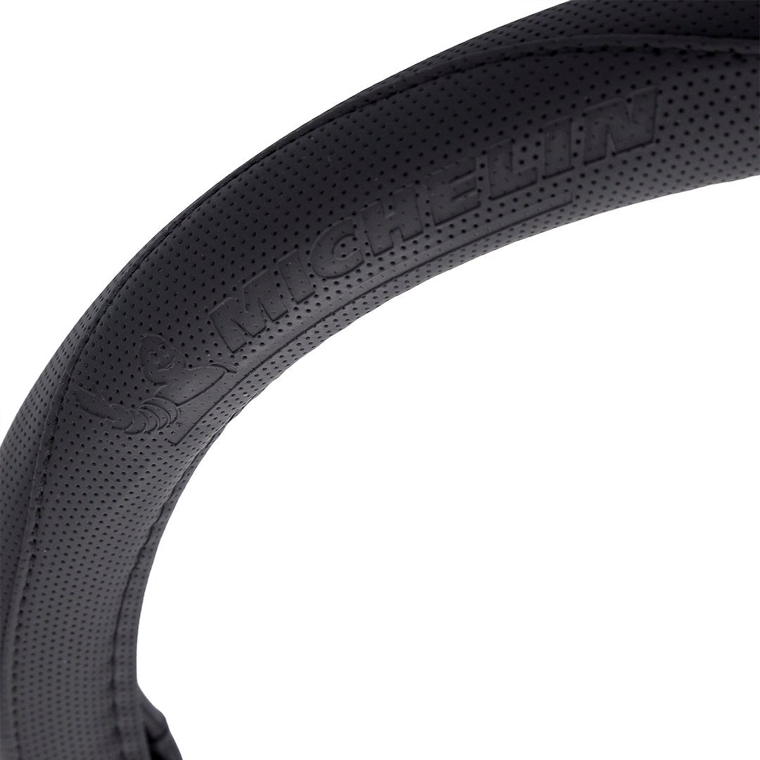 Funda para volante M en negro y rojo para coche