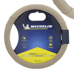 Funda beige para volante tamaño M para volantes de 36,8-39,4 cm