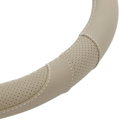 Funda beige para volante de cuero natural tamaño M