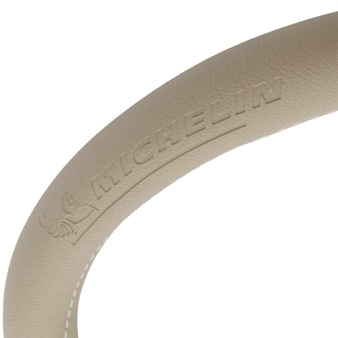 Funda beige para volante de coche tamaño M